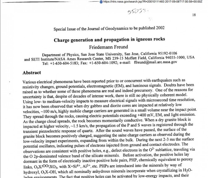 (Screenshot of the Special Issue of the Journal of Geodynamics to be published 2002 / Nasa