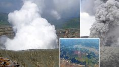 또 분화한 일본 규슈섬 활화산 ‘아소산’..연기 1천600ｍ까지