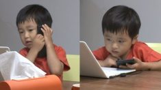 ‘슈돌’ 승재, 키보드 연타에 아빠 업무 전화 받아 폭소