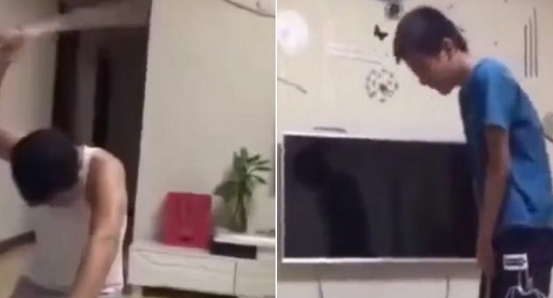 잘못한 아들 교육하기 위해 스스로 회초리로 때린 아버지