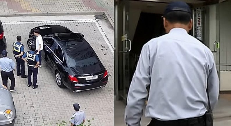 차 빼달라는 경비원 아저씨에게 욕설 퍼부은 99년생 벤츠 운전자
