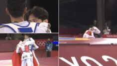 자기 이기고 메달 딴 상대 선수 웃으면서 축하해주고 자리로 돌아간 한국 선수의 ‘뒷모습’