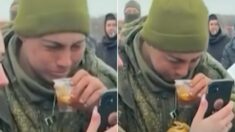 따뜻한 홍차와 빵 건넨 우크라이나 주민들, 러시아 병사는 울어버렸다 (영상)