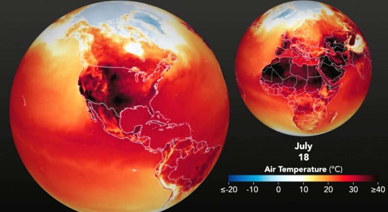 “지금 지구가 펄펄 끓고 있다” NASA가 공개한 ‘검붉은 지구’ 사진