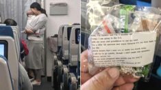 4개월 된 아기와 비행기 탄 한국인 엄마, 갑자기 승객 200명에게 ‘선물’을 나눠줬다